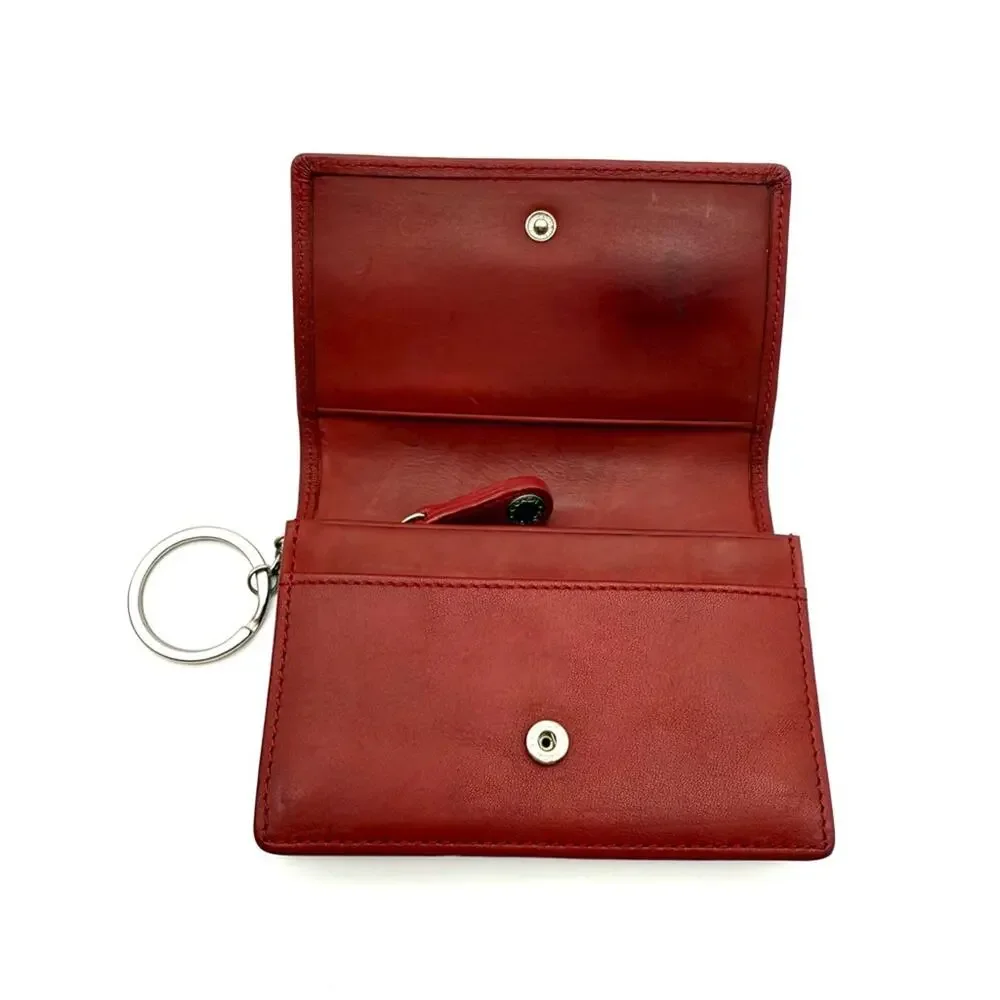 Vintage Coach Bedford Multi-Function Wallet Keychain Wallet Red Leather 6994